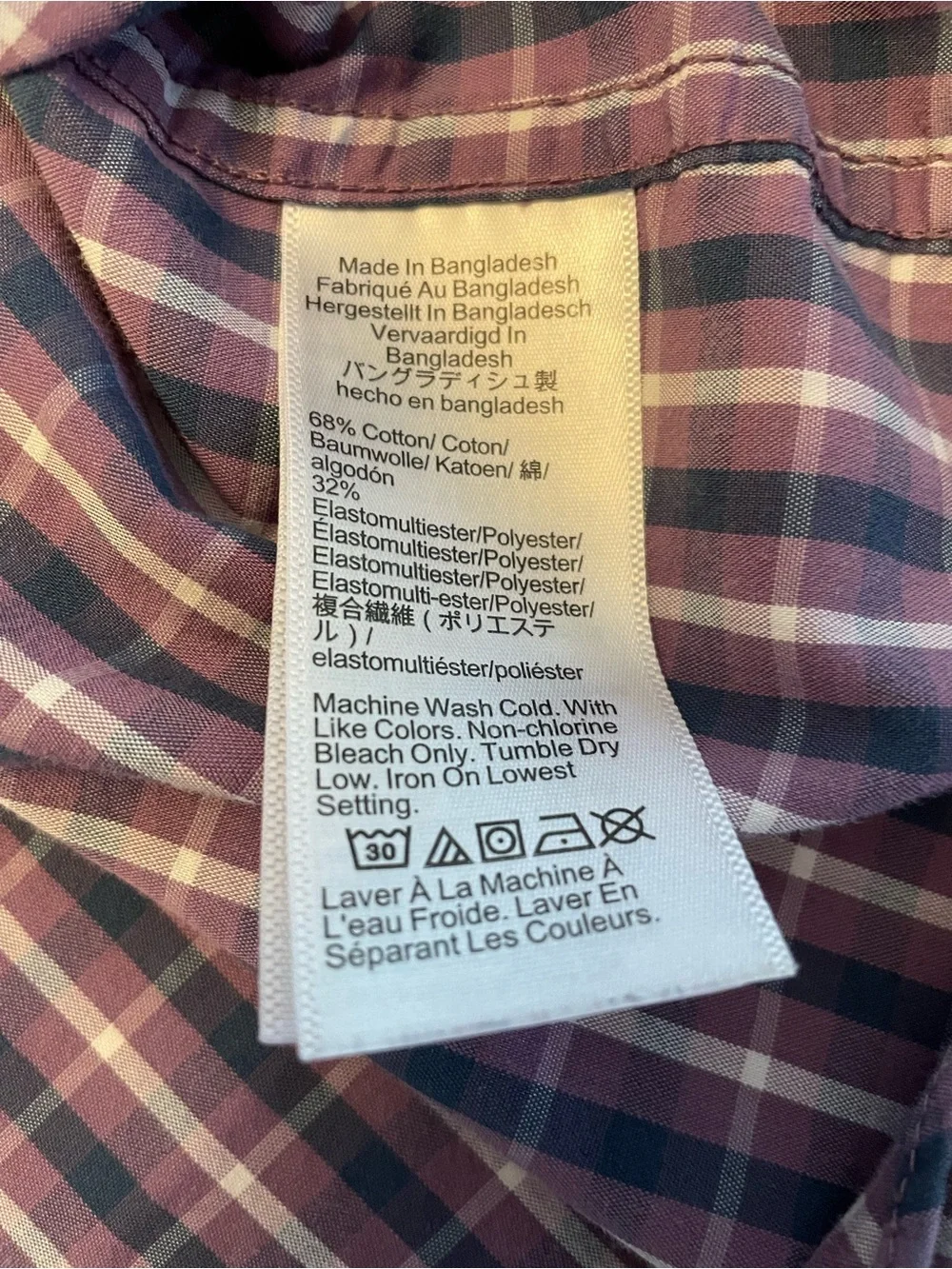 J. Crew Men’s Button-Down Plaid Shirt in Purple and Navy
